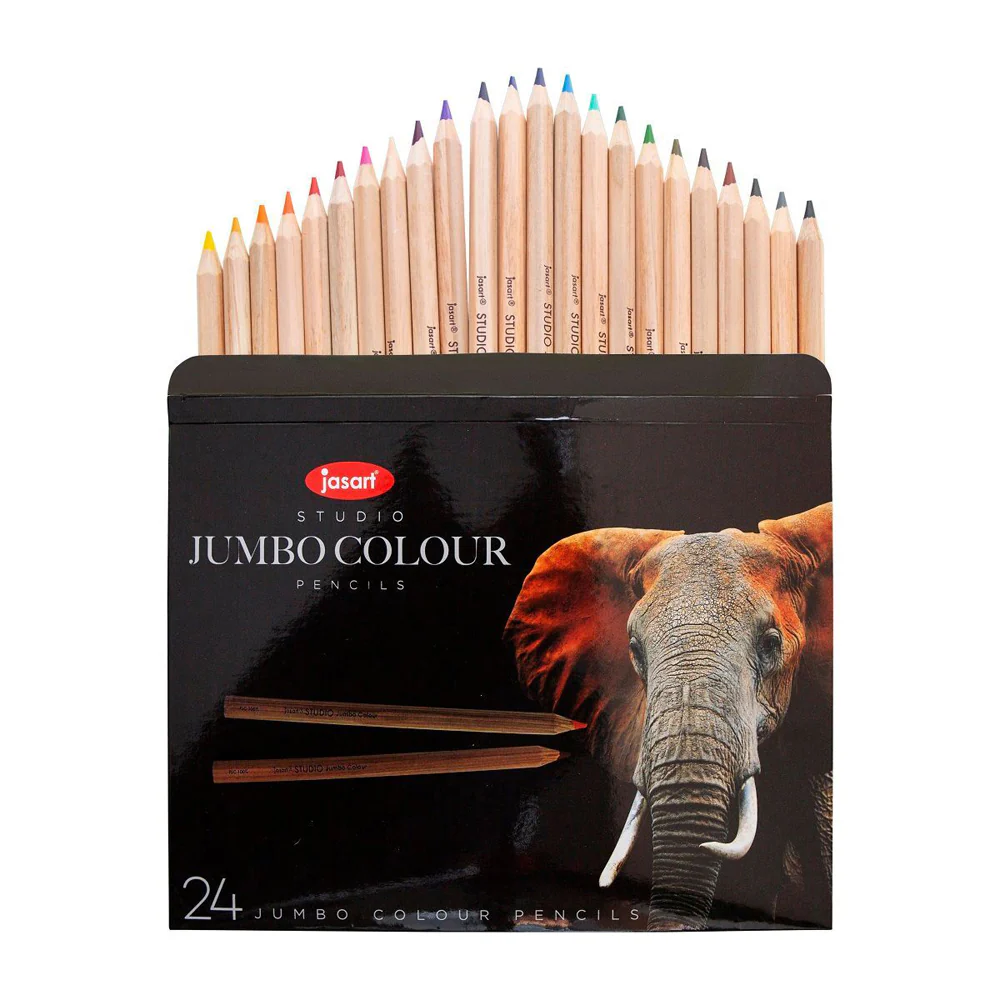 Jasart Studio Art/Craft Jumbo Colour Pencil Set (24-Piece) - Image 2