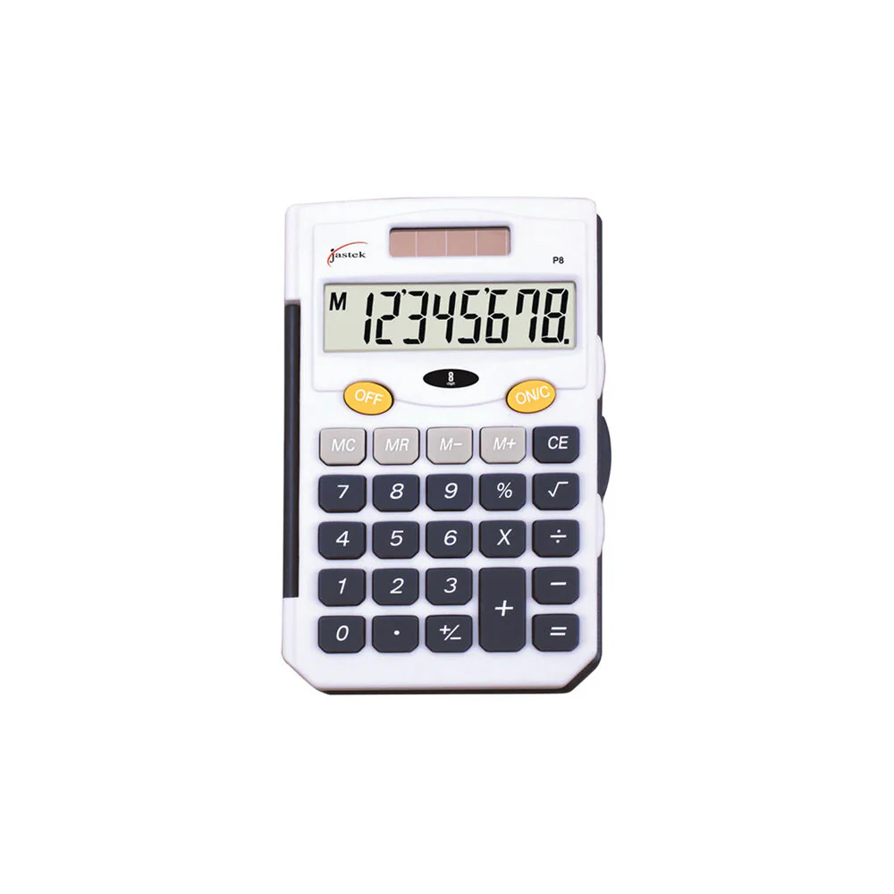 Jastek Portable Pocket 8 Digit Dual Powered School or Work Calculator (Blue) - Image 3