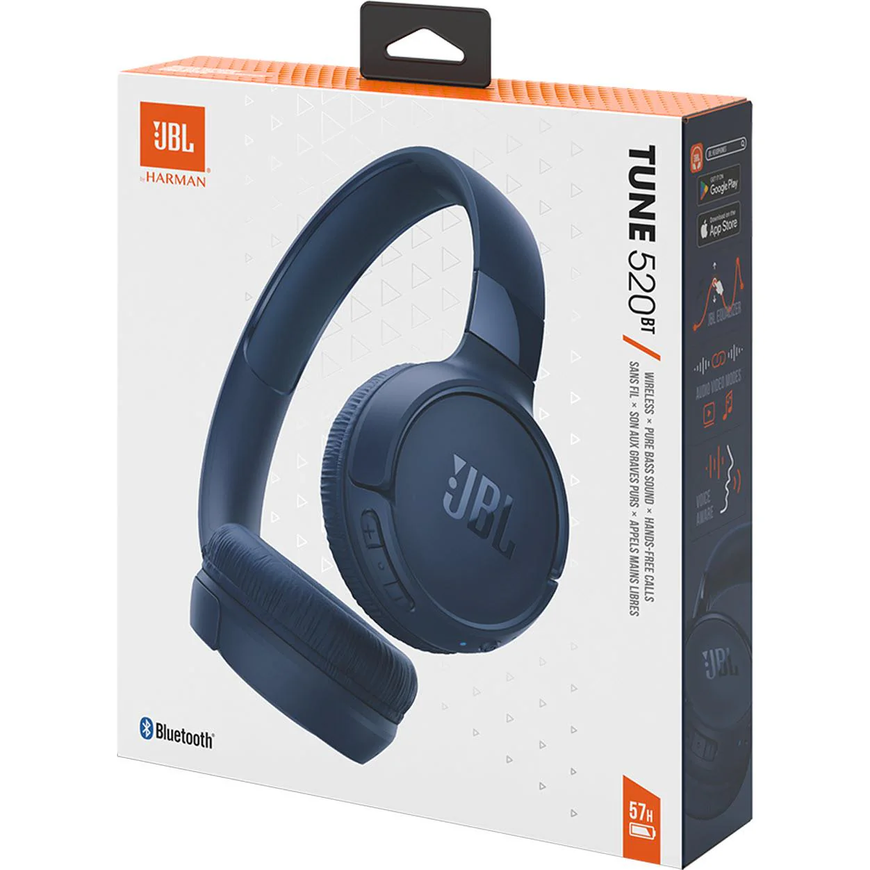 JBL Tune 520BT Wireless On-Ear Headphones (Blue) - Image 8