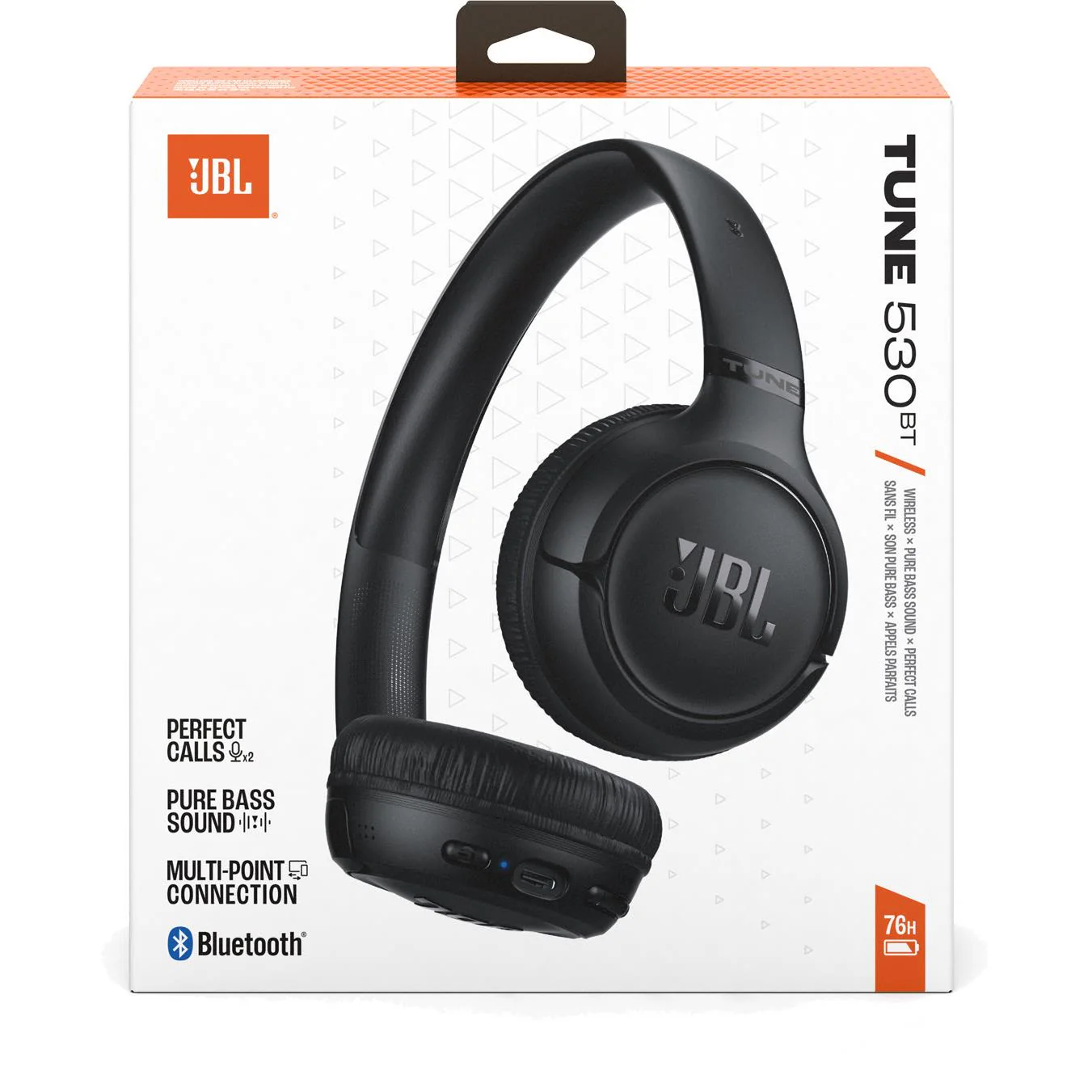 JBL Tune 530BT Wireless On-Ear Headphones (Black) - Image 7