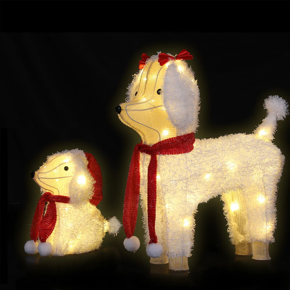 Jingle Jollys Christmas Lights 60 LED Fairy Light 2pcs Dog Decorations Set - Image 2