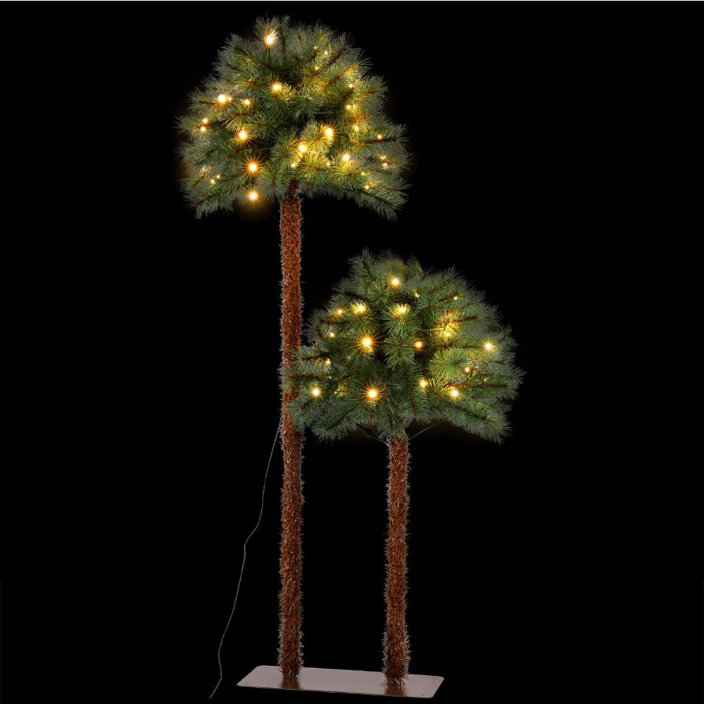 Jingle Jollys Christmas Tree 1.5+1m LED Xmas Palm Tree Party Decorations 2 in 1 - Image 2