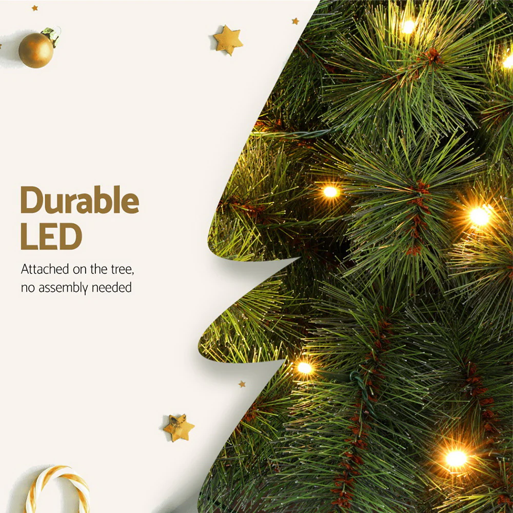 Jingle Jollys Christmas Tree 1.5+1m LED Xmas Palm Tree Party Decorations 2 in 1 - Image 5