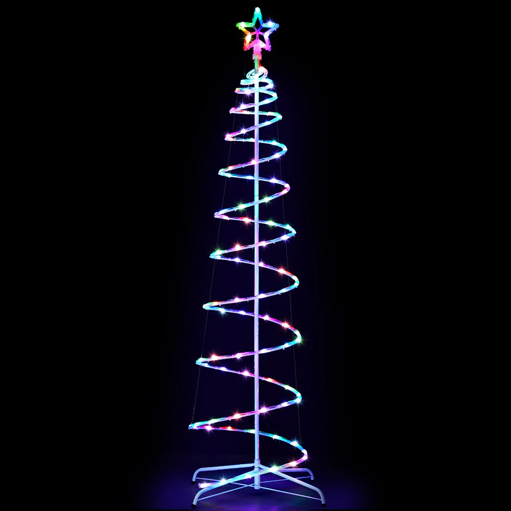 Jingle Jollys Christmas Tree 1.8m 100 RGB LED Rope Lights Xmas Trees Decoration - Image 3