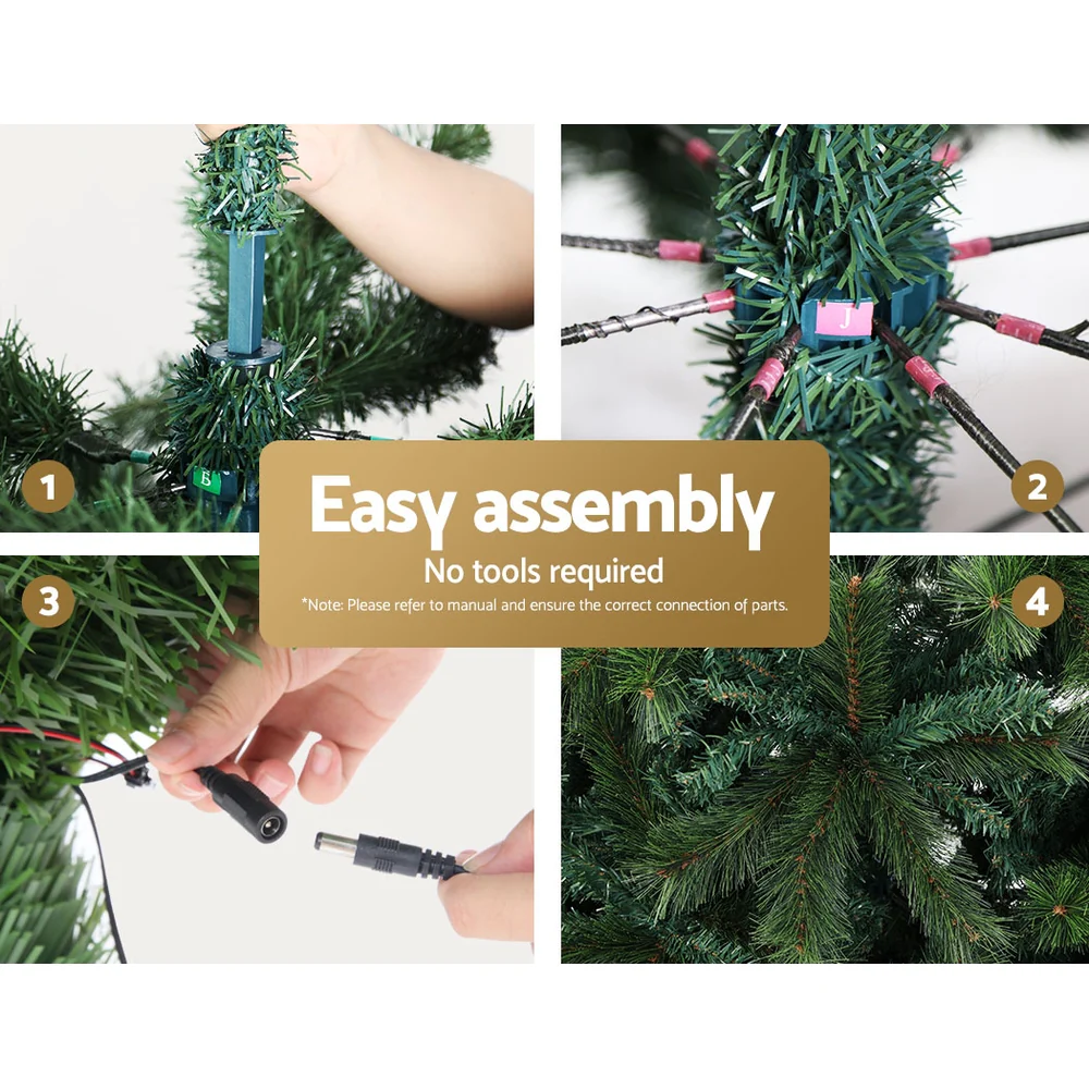 Jingle Jollys Christmas Tree 1.8M Xmas Tree Decorations 1980 LEDs 8 Light Mode - Image 4