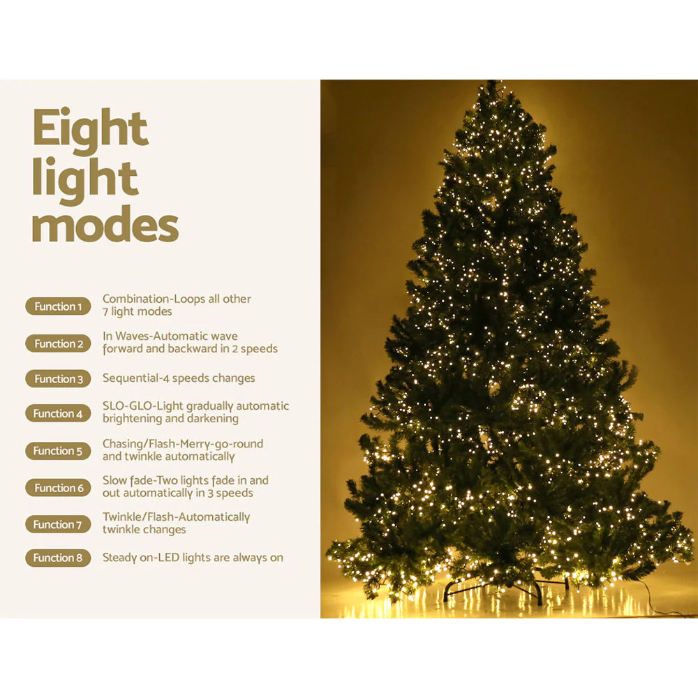 Jingle Jollys Christmas Tree 1.8M Xmas Tree Decorations 1980 LEDs 8 Light Mode - Image 5