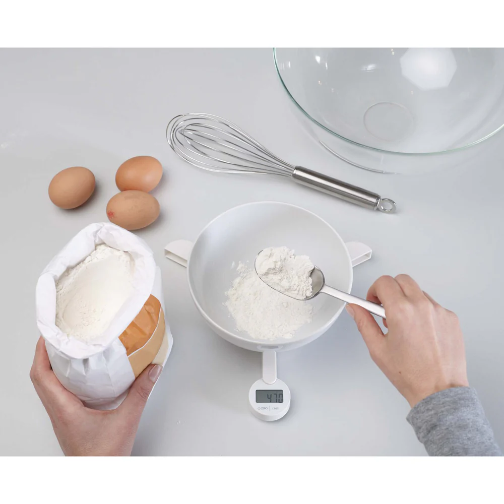 Joseph Joseph TriScale Folding Digital LCD Kitchen Scale 20cm White - Image 2