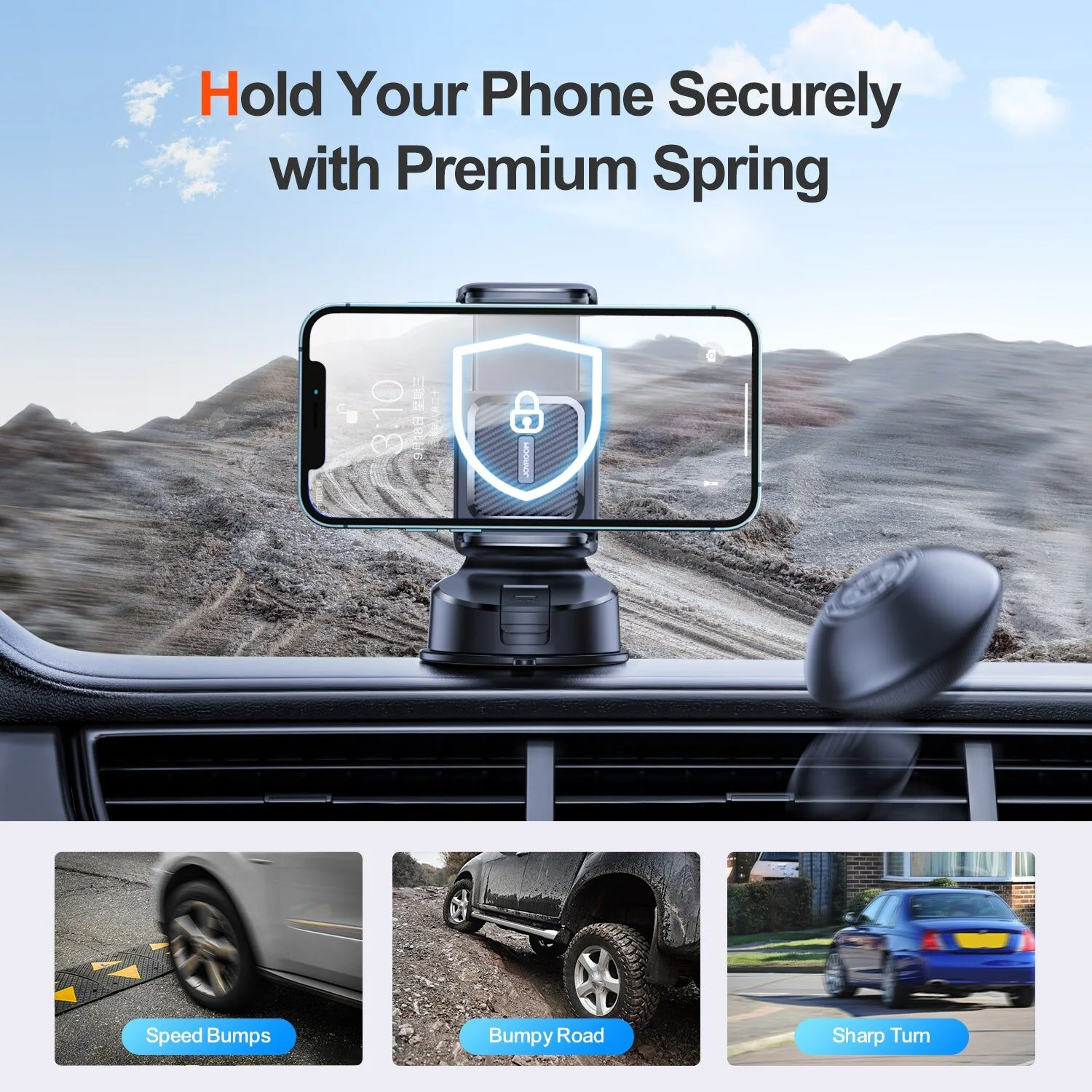 JoyRoom JR-ZS284 Car Mount Phone Holder (Window/Dashboard) - Image 3