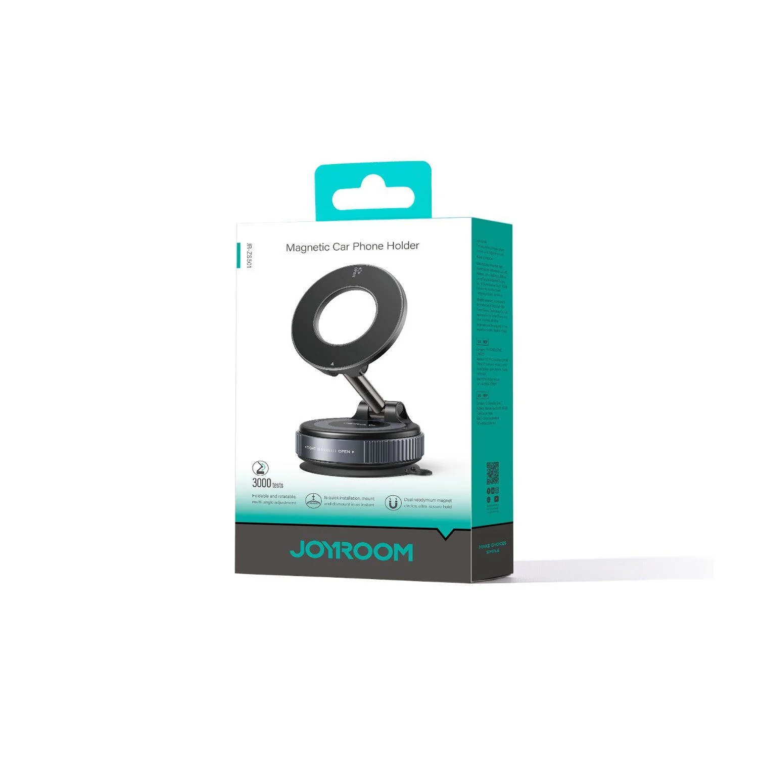 JoyRoom JR-ZS501 Mgsafe Suction Cup Phone Car Mount - Black | JoyRoom JR-ZS501 MagSafe Suction Cup Phone Car Mount | JR-ZS501 - Image 2