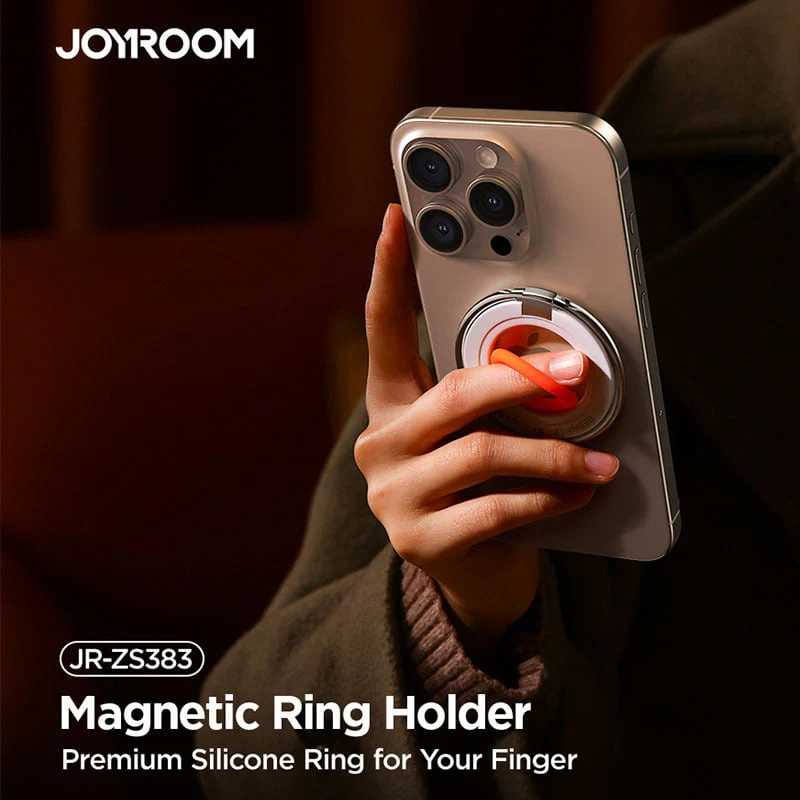 JoyRoom MagSafe Magnetic Mobile Phone Ring Holder JR-ZS383 (White) - Image 3