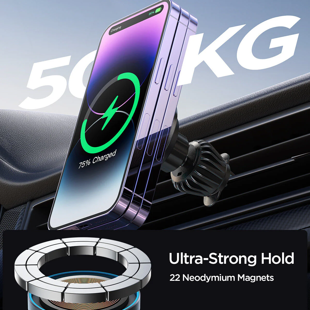 JoyRoom MagSafe Wireless Car Mount 15W - Image 4