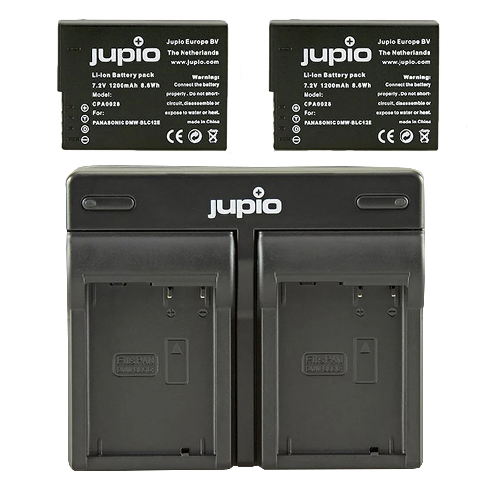 Jupio 2x Batteries 1200mAh & USB Dual Charger Kit For Panasonic DMW-BLC12E - Image 3