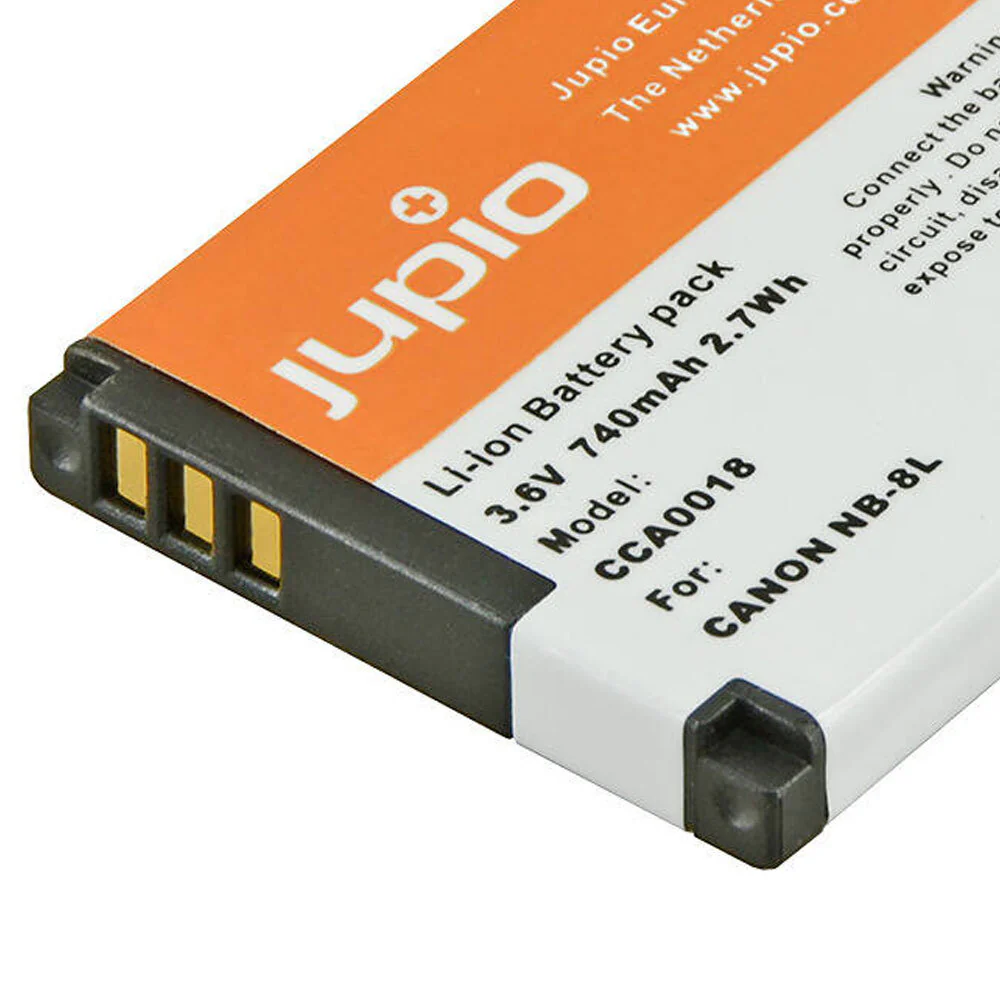 Jupio Li-Ion 3.6V 740mAh Rechargeable Battery For Canon NB-8L Camera - Image 3