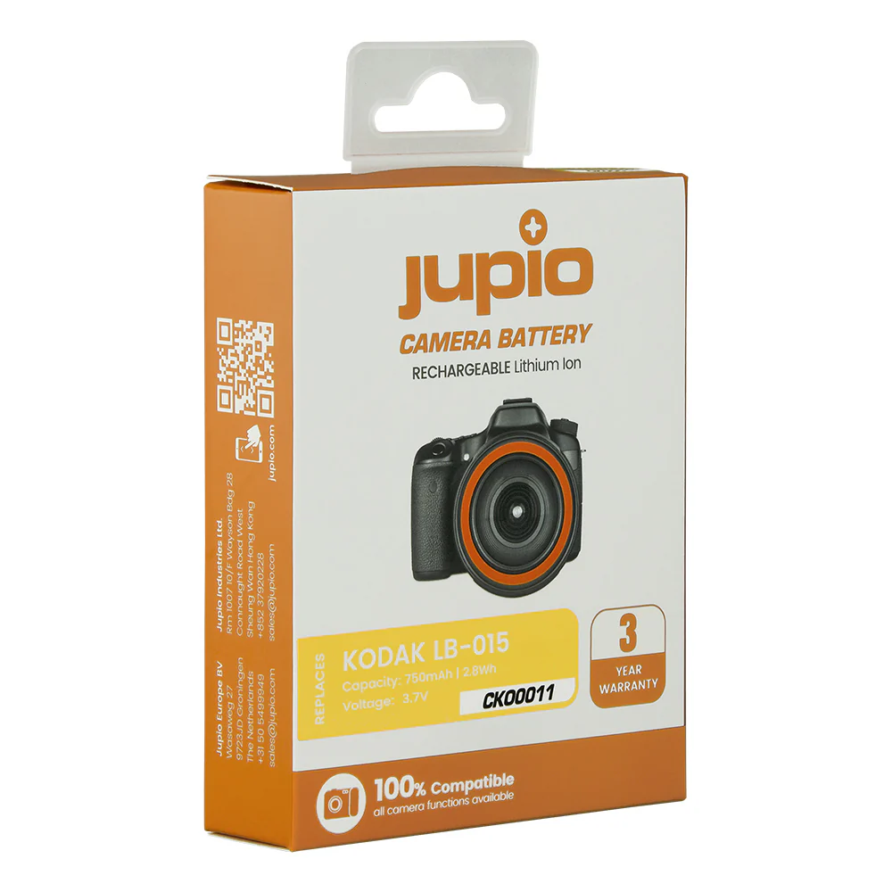 Jupio Li-Ion 3.7V 750mAh Battery For Kodak LB-015 Camera - Image 2