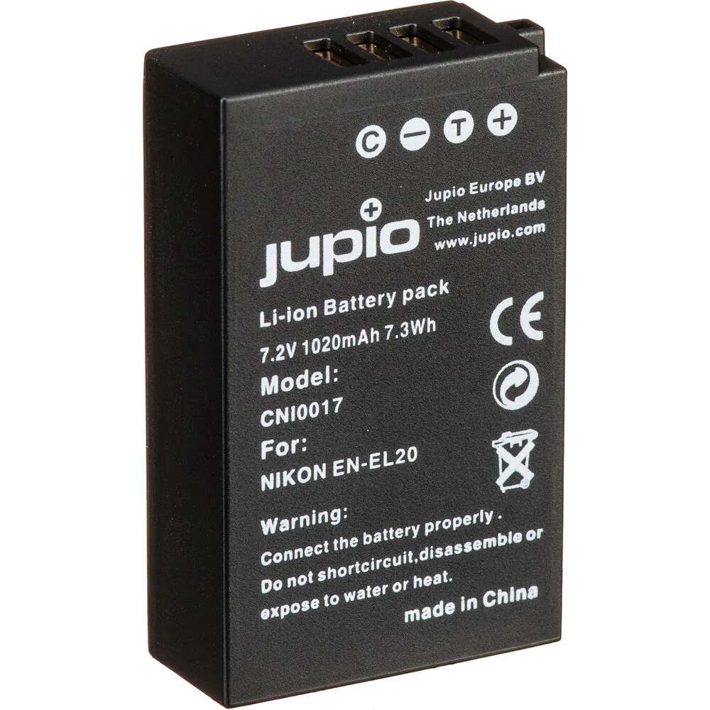 Jupio Li-Ion 7.2V 1020mAh Rechargeable Battery For Nikon EN-EL20 Camera - Image 2