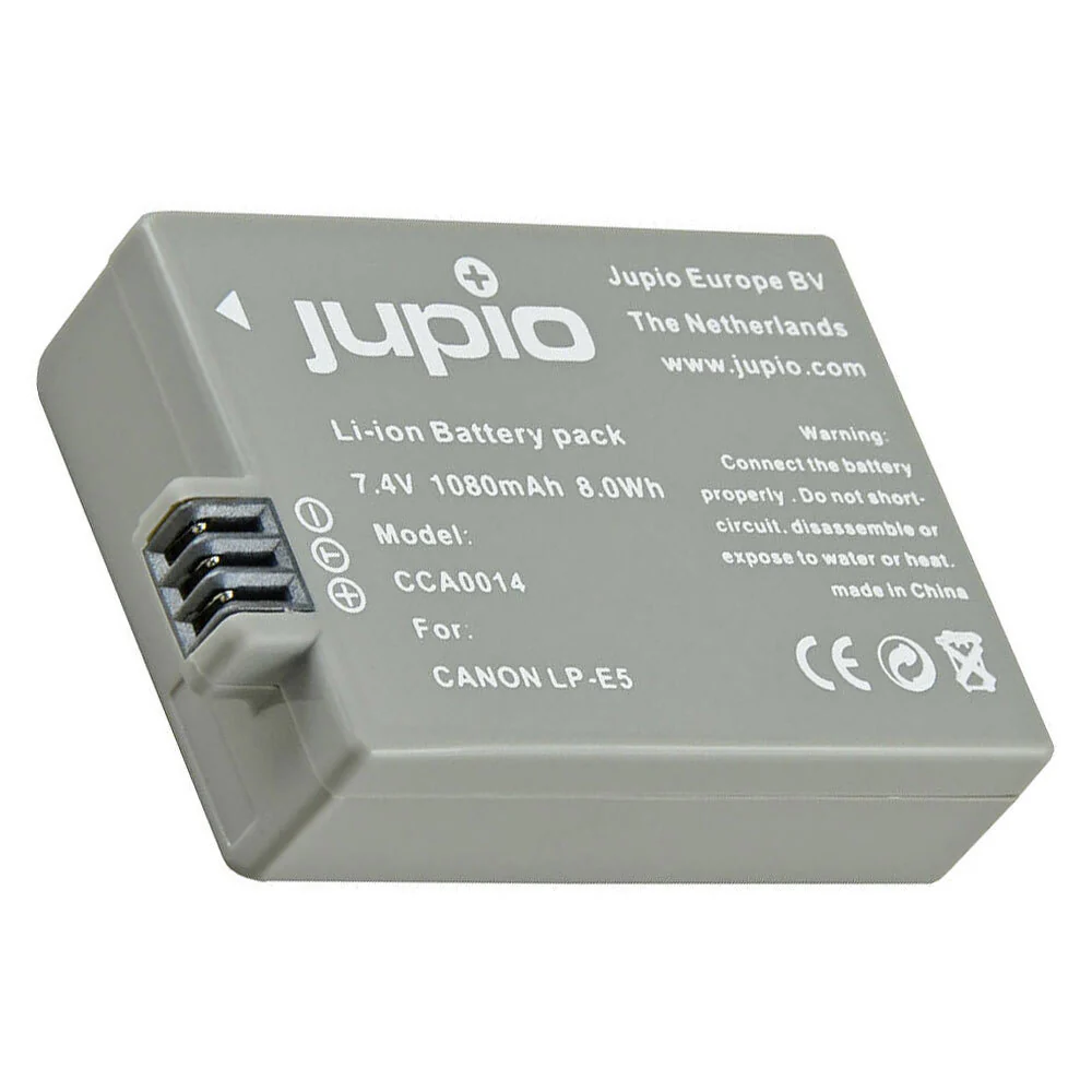 Jupio Li-Ion 7.4V 1080mAh Rechargeable Battery For Canon LP-E5/NB-E5 Camera - Image 2