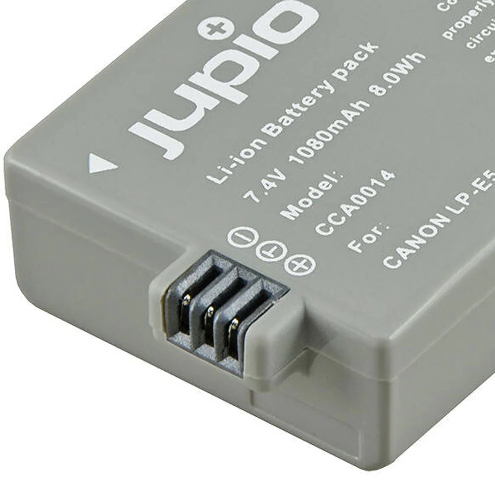 Jupio Li-Ion 7.4V 1080mAh Rechargeable Battery For Canon LP-E5/NB-E5 Camera - Image 3