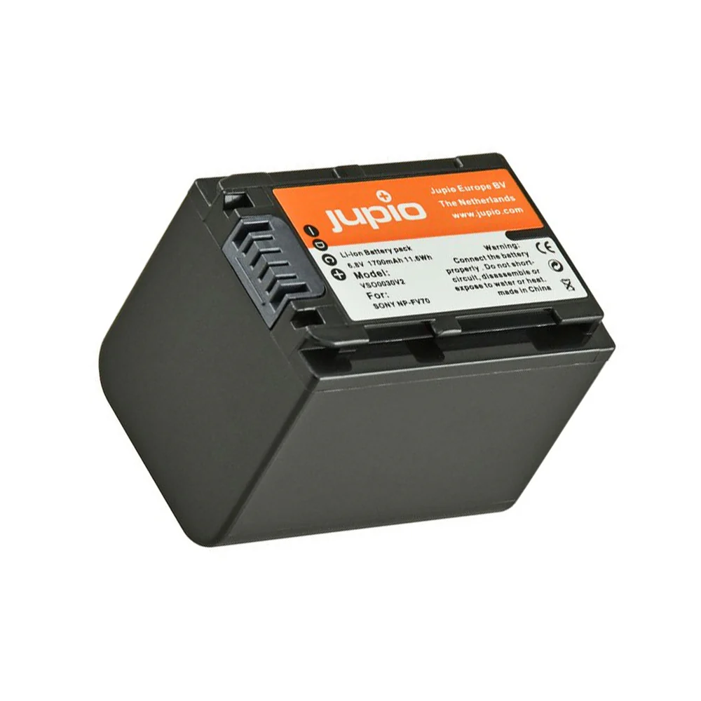 Jupio Li-Ion 7.4V 1700mAh Rechargeable Battery For Sony NP-FV70 Camera - Image 2