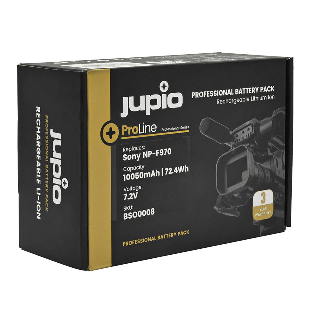 Jupio ProLine Li-ion 7.2V 10050mAh Battery For Sony NP-F970 Camera - Image 3