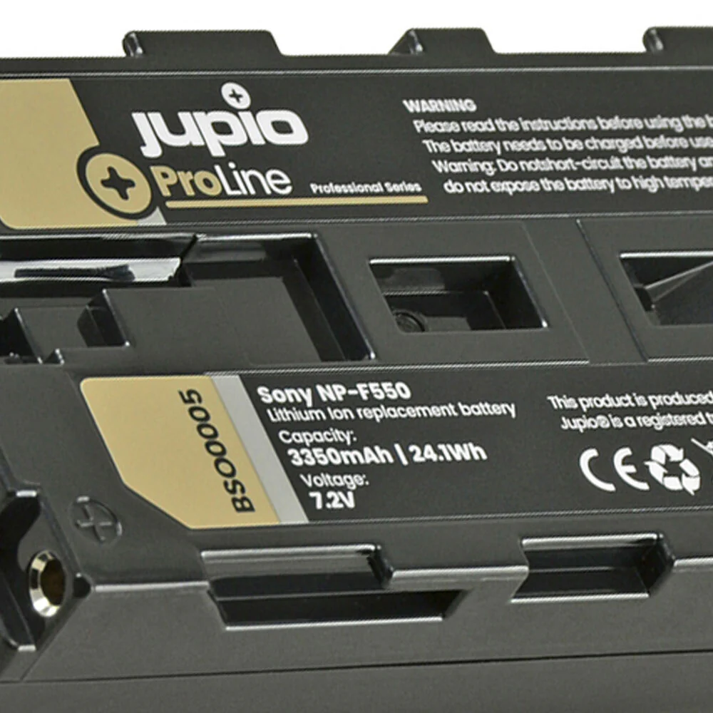 Jupio ProLine Li-ion 7.2V 3350mAh Battery For Sony NP-F550 Camera - Image 3