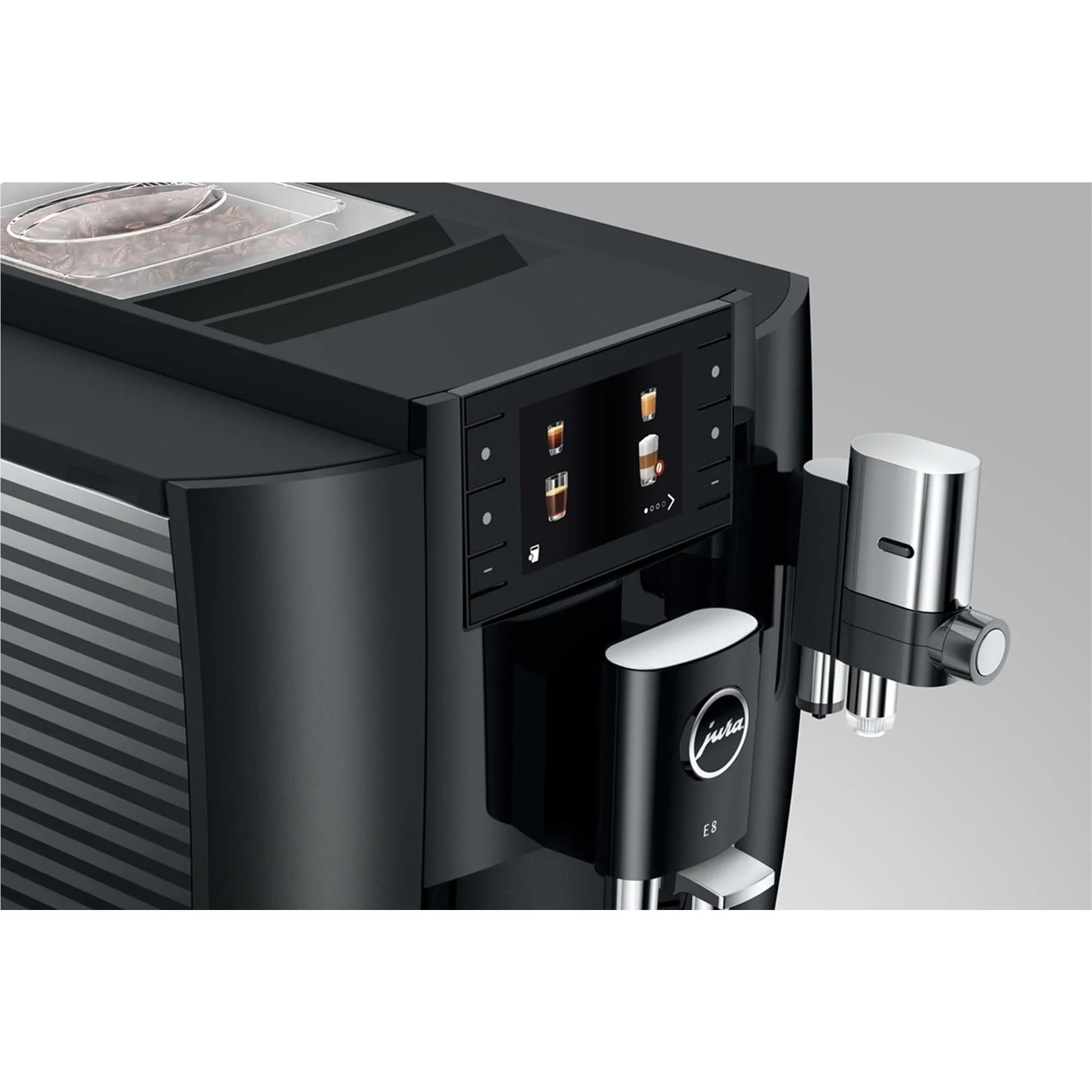 Jura E8 Fully Automatic Coffee Machine (Piano Black) - Image 7