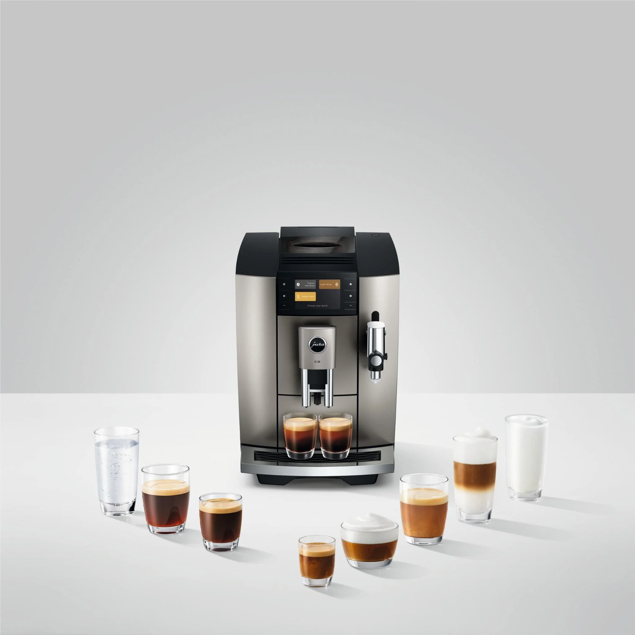 Jura E8 Fully Automatic Coffee Machine (Silver) - Image 12
