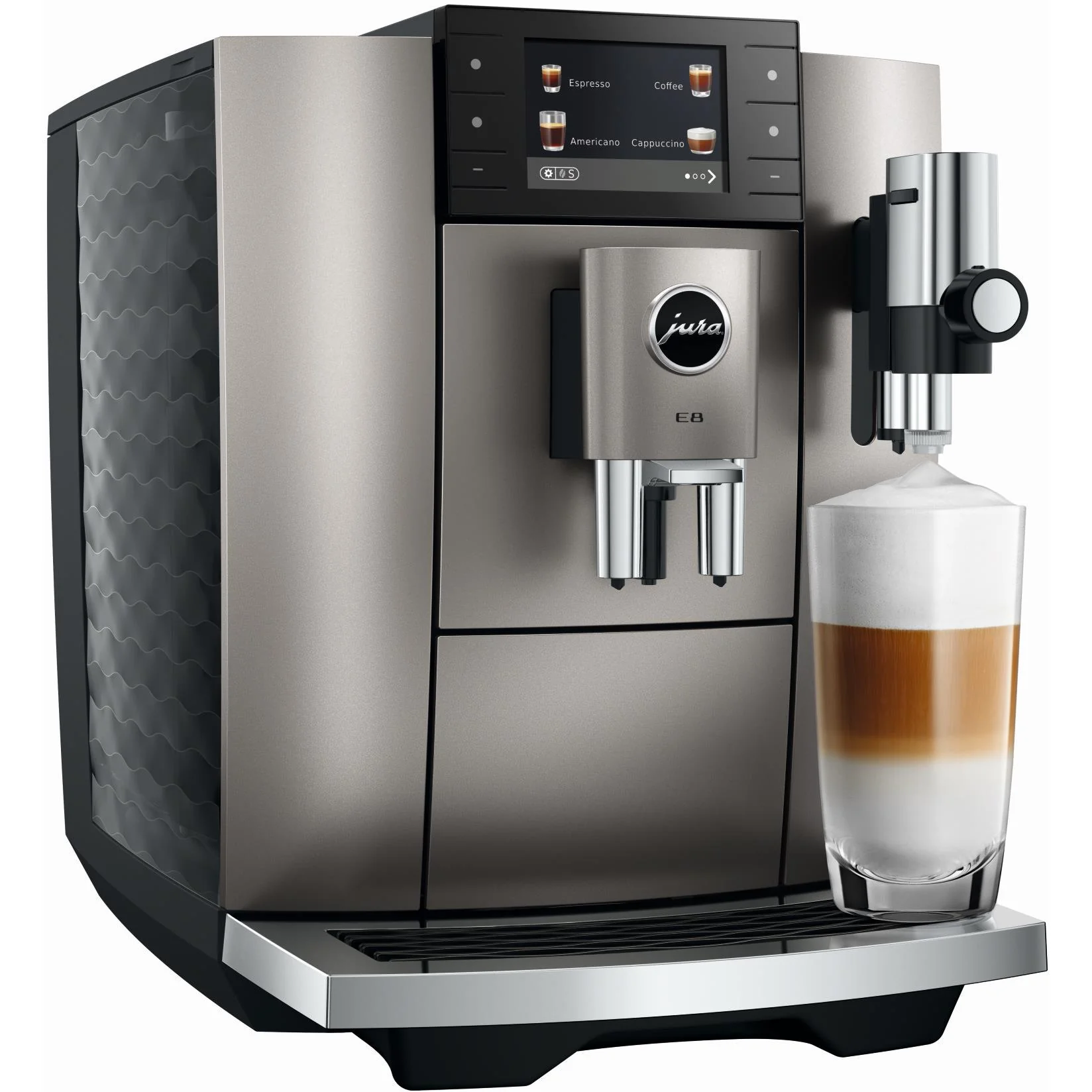 Jura E8 Fully Automatic Coffee Machine (Silver) - Image 2