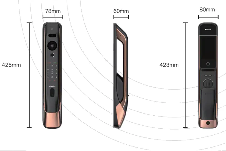 Kaadas K20 Pro Max 3D Face Recognition Wi-Fi Lock with Camera (Copper) - Image 3