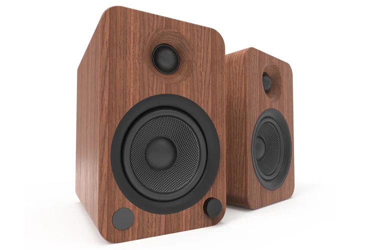 Kanto YU4 140W Powered Speakers with Bluetooth and Phono Preamp (Walnut) - Image 3