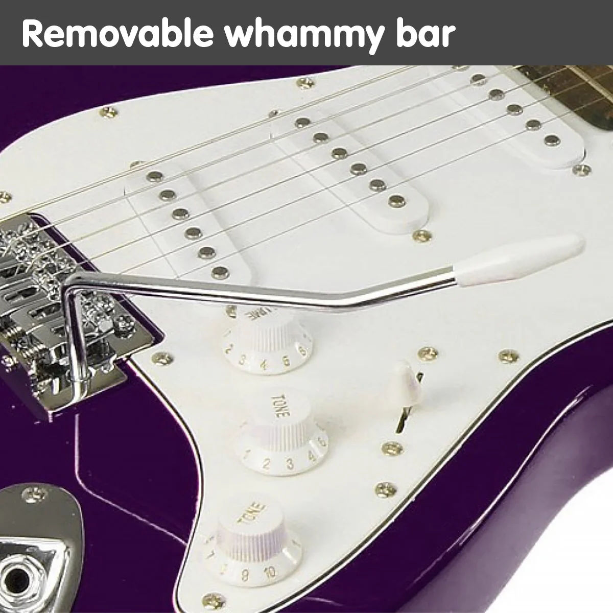 Karrera 39in Electric Guitar (Purple) - Image 4