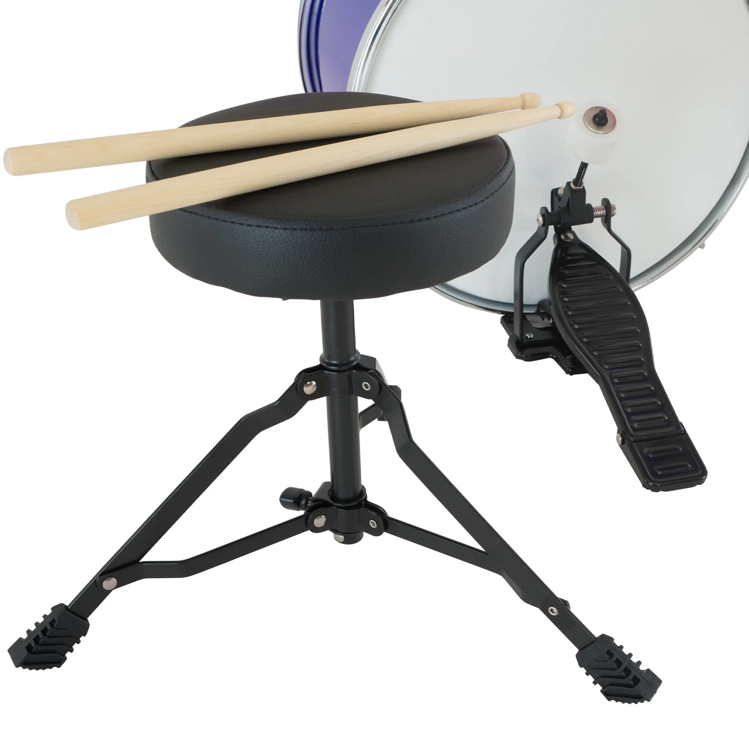 Karrera Childrens 4-Piece Drum Kit (Blue) - Image 7