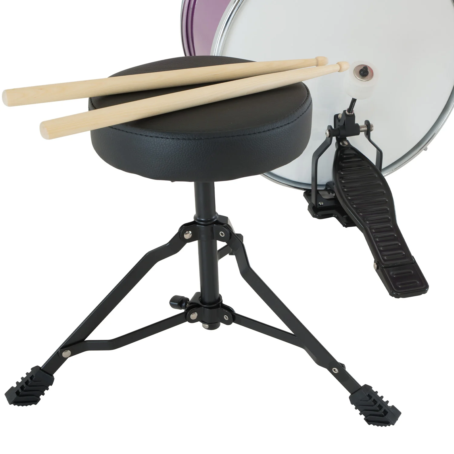 Karrera Childrens 4-Piece Drum Kit (Purple) - Image 7
