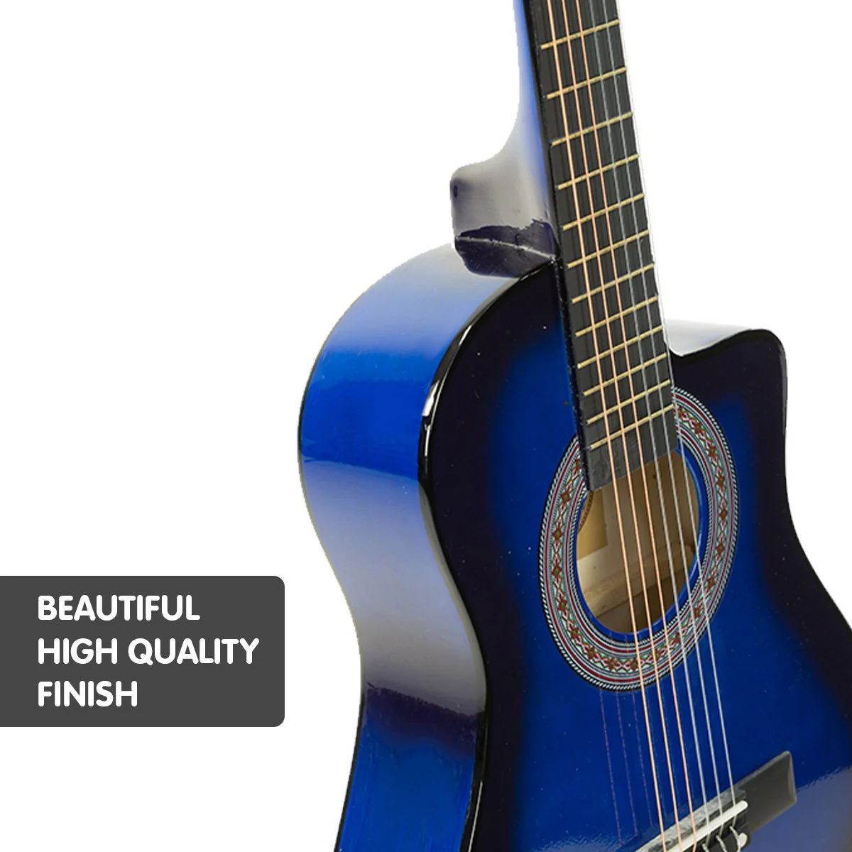 Karrera Childrens Acoustic Guitar Kids (Blue) - Image 4