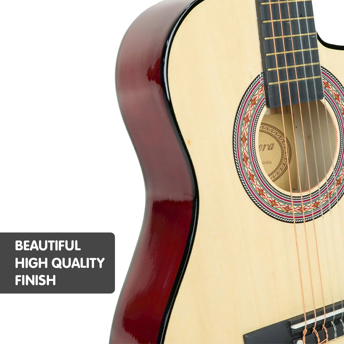 Karrera Childrens Acoustic Guitar Kids (Natural) - Image 4