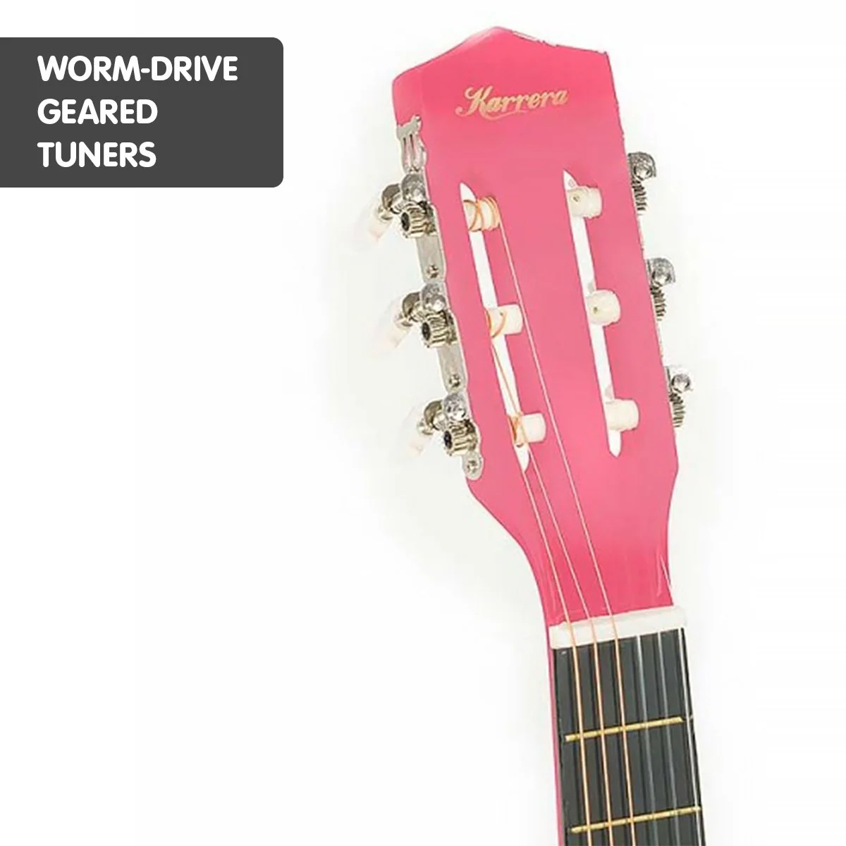 Karrera Childrens Acoustic Guitar Kids (Pink) - Image 5