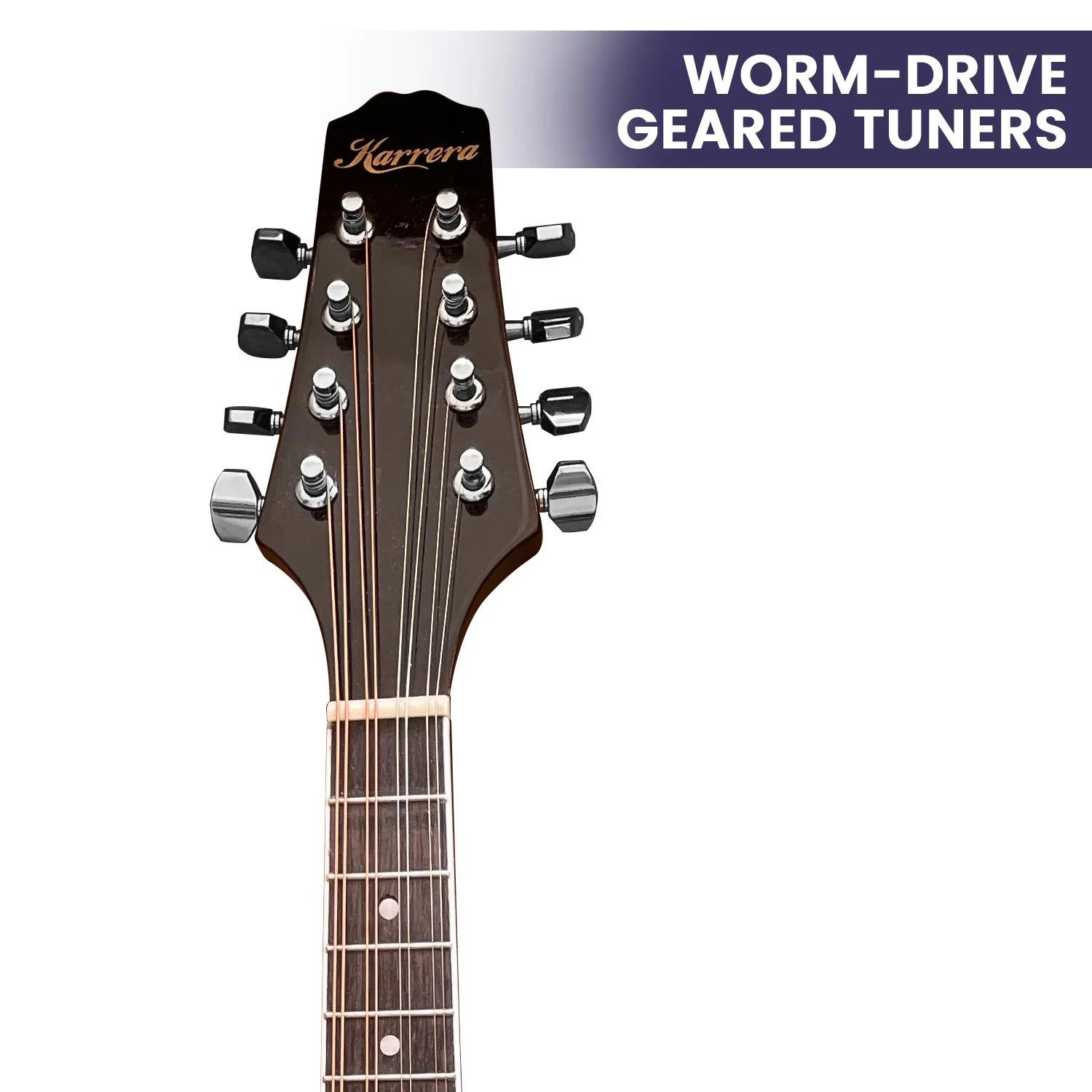 Karrera Traditional Mandolin Guitar (Sunburst) - Image 8