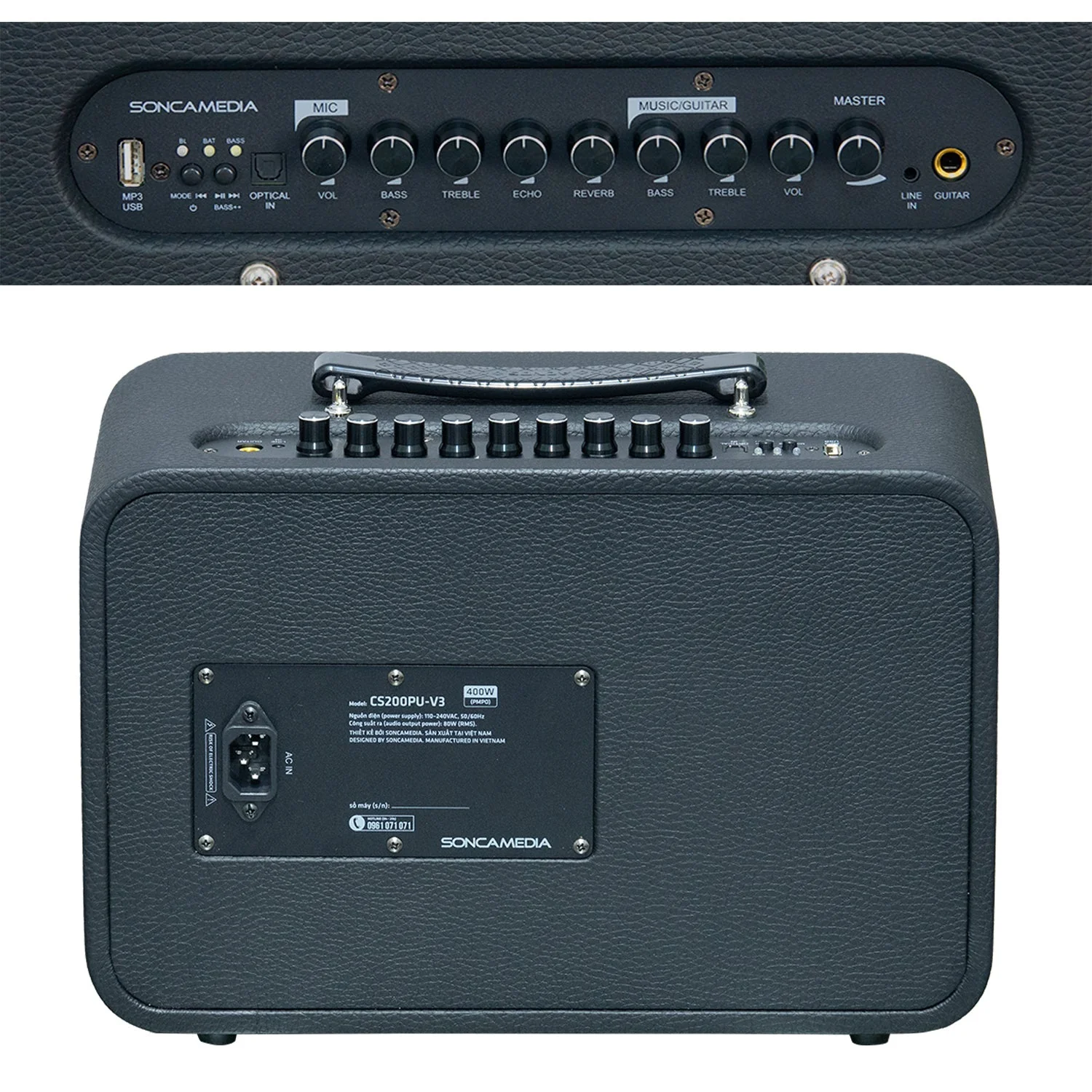 KBEATBOX CS-200PU V3 – Compact Karaoke Sound System | 80W RMS | Wireless Mics - Image 3