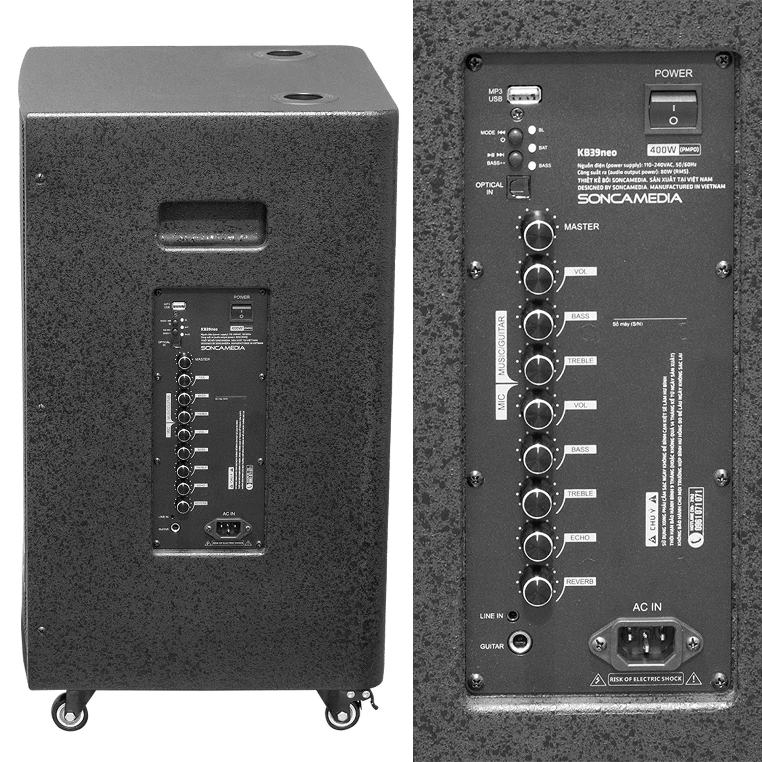 KBEATBOX KB-39NEO 15" Karaoke Speaker System - Image 4