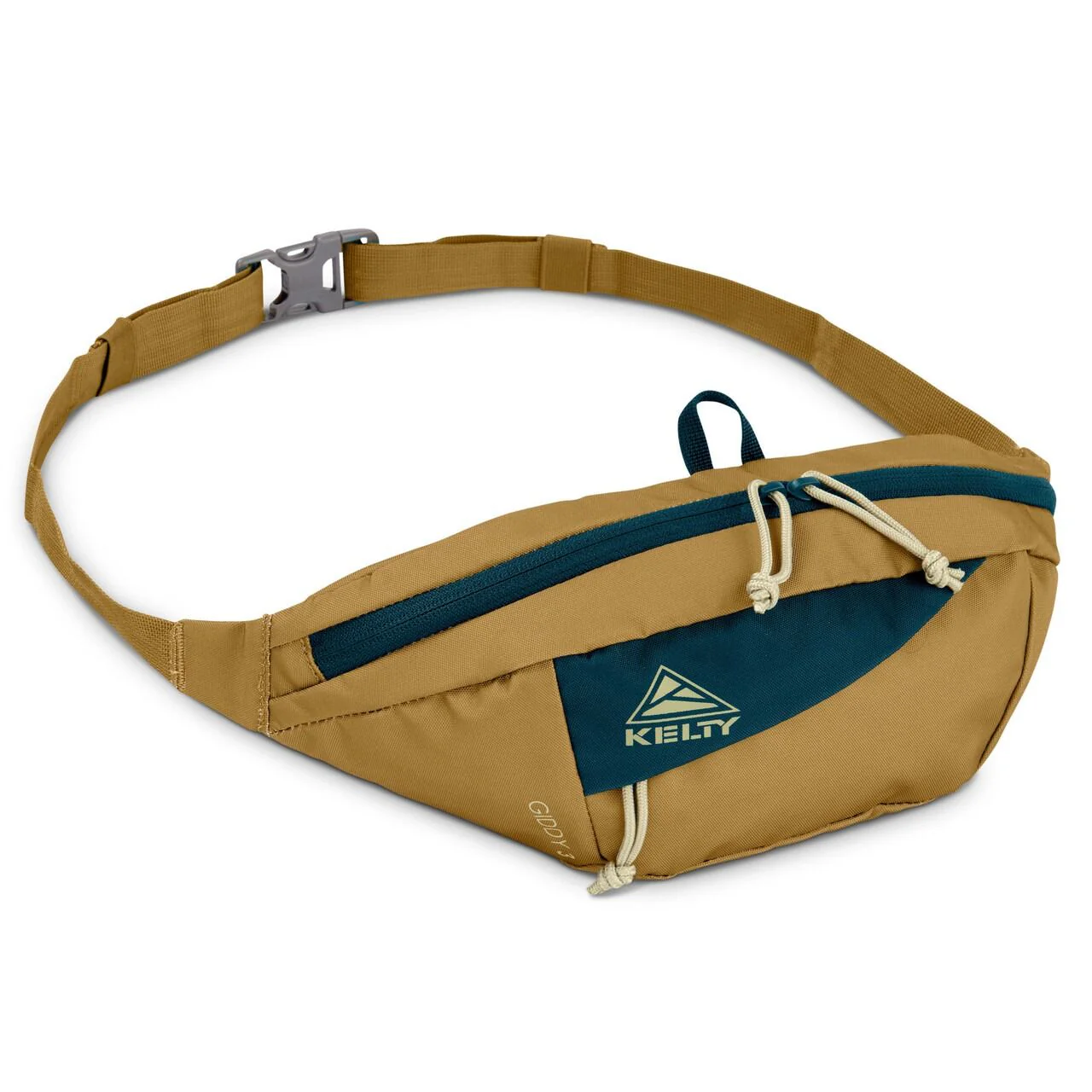 KELTY Giddy 3 Slingbag 3L Crossbody Hip Pack Bag - Dull Gold/Reflecting Pond - Image 2