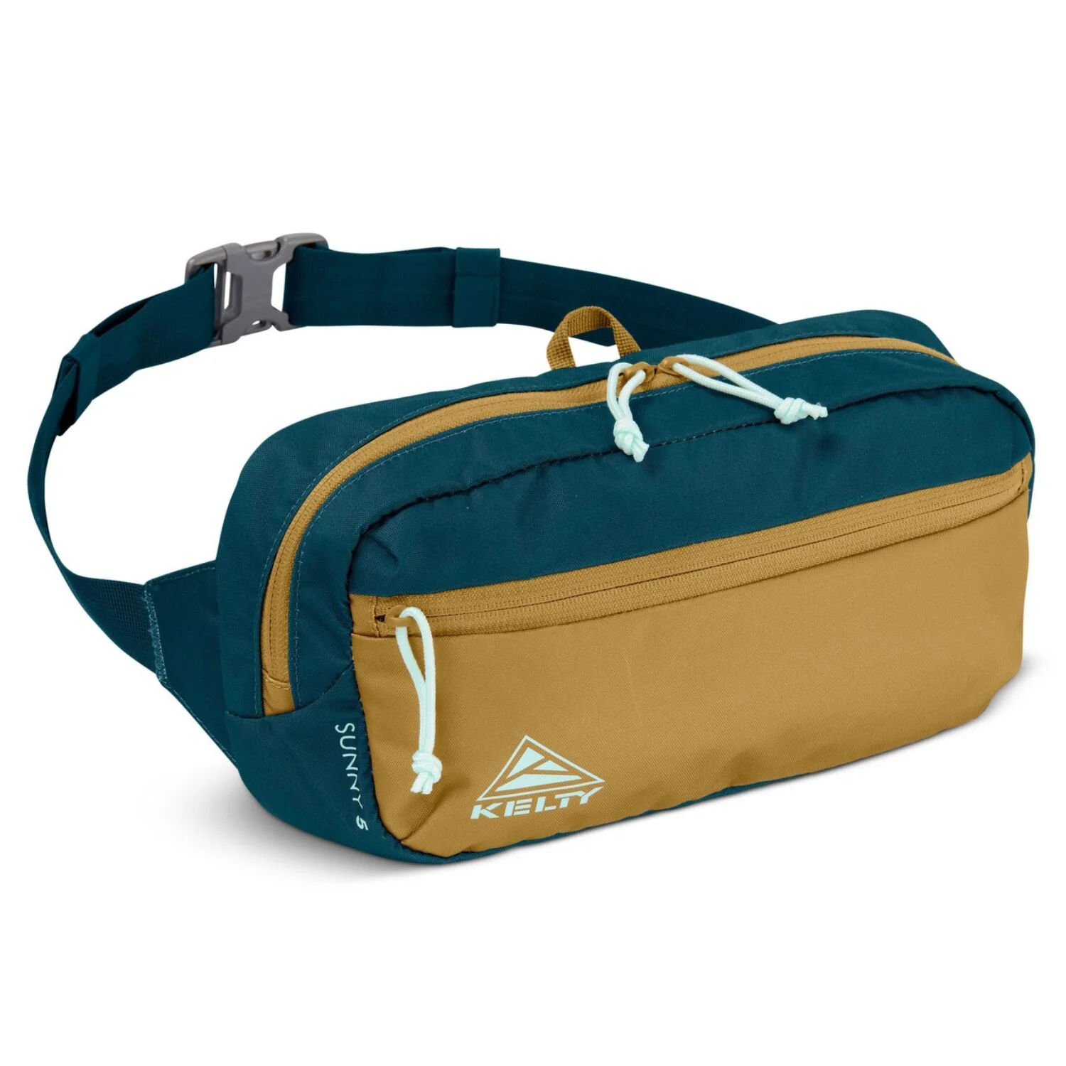 KELTY Sunny Sling Bag 5L Crossbody Hip Pack Bag - Reflecting Pond/Dull Gold - Image 2