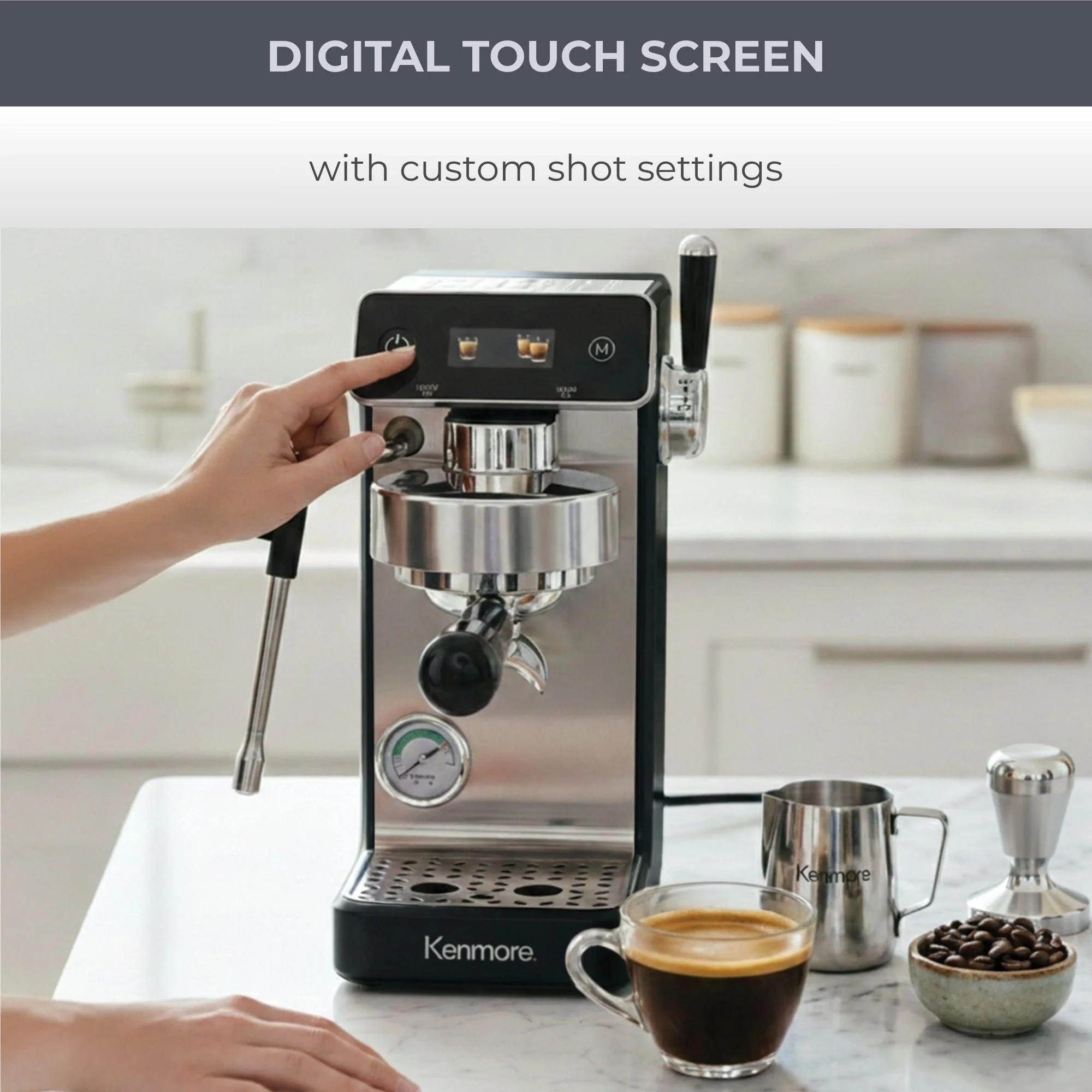 Kenmore Dualis Espresso Machine 1.2L Tank (Black) - Image 4