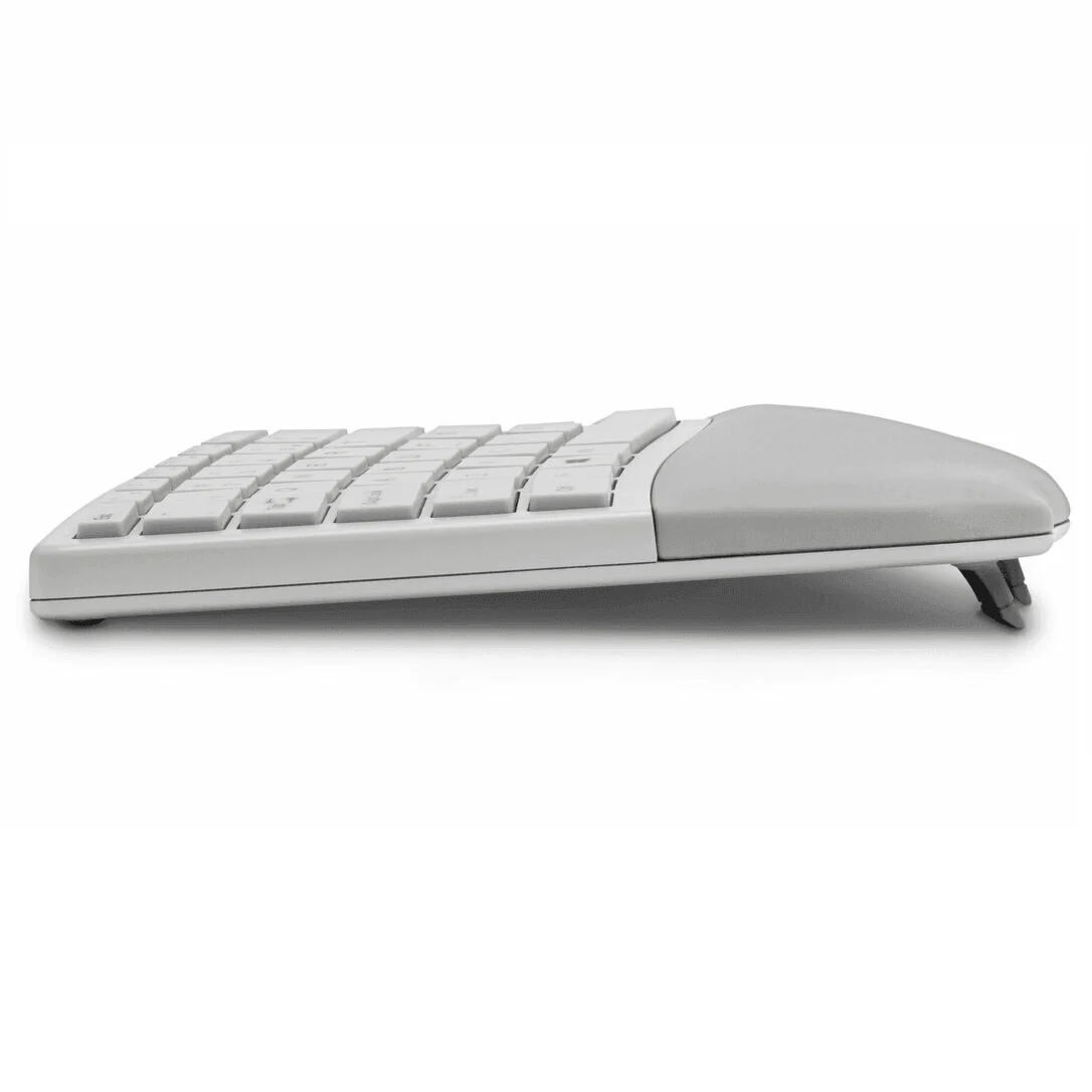 Kensington Dual Comfort Keyboard Split Keys Ergonomic Bluetooth|USB Wrist Rest Grey White - Image 4