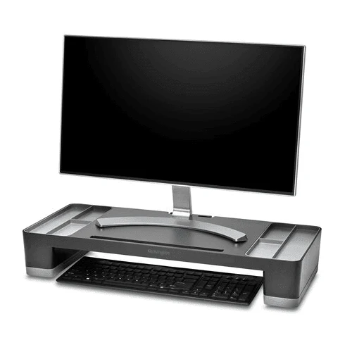 Kensington Monitor Stand Riser Stationery Compartments Organiser Cable Management - Image 4