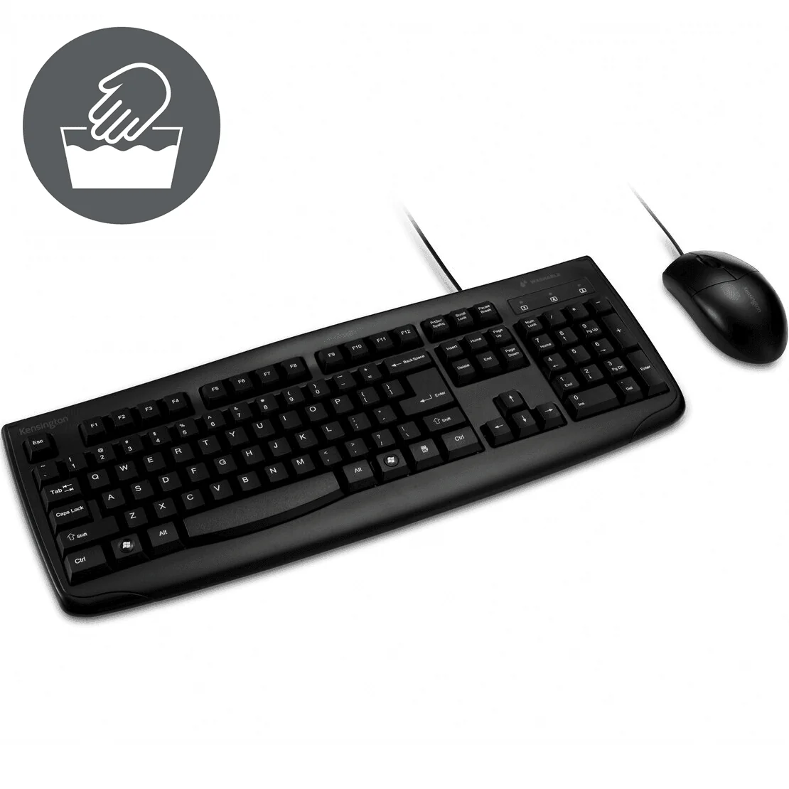 Kensington ProFit Wired Washable Keyboard Mouse Set Bundle Water Resistant - Image 4