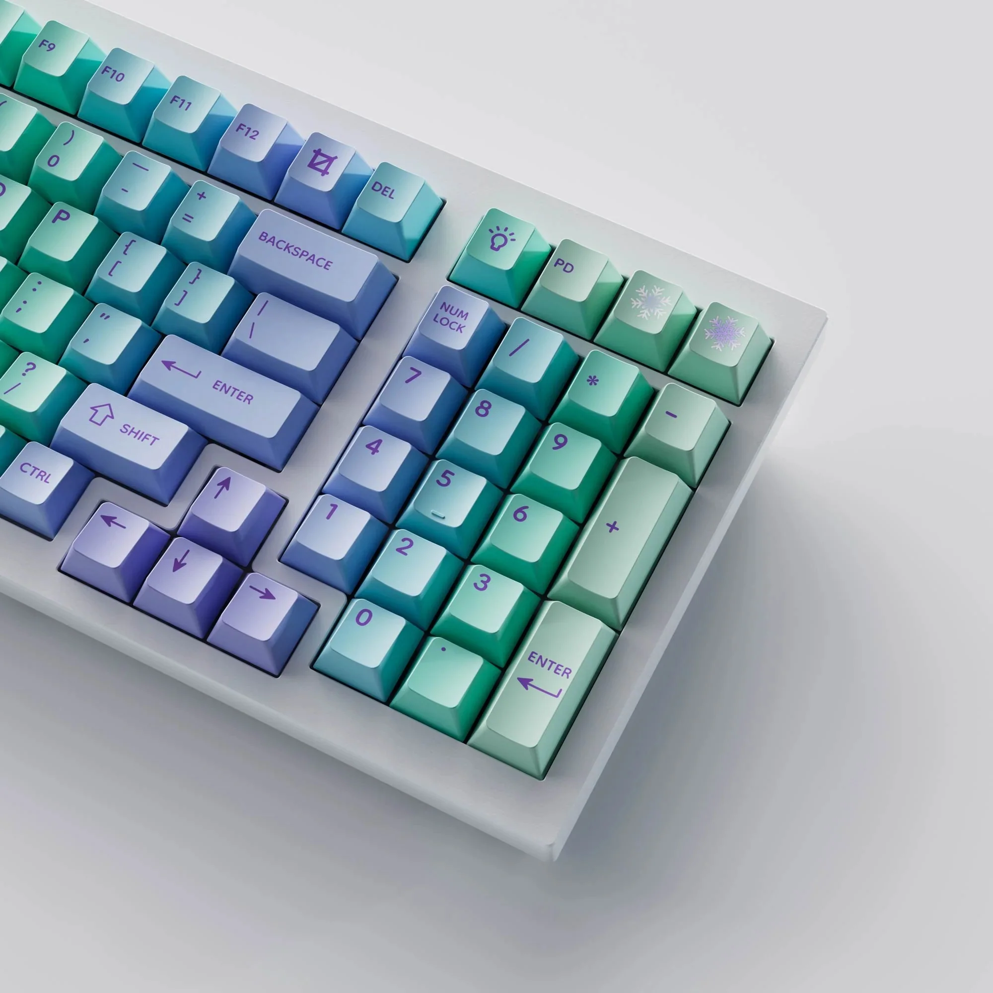 Keychron Cherry Profile Dye-Sub PBT Full Keycap Set (Cloud and Snow) - Image 4