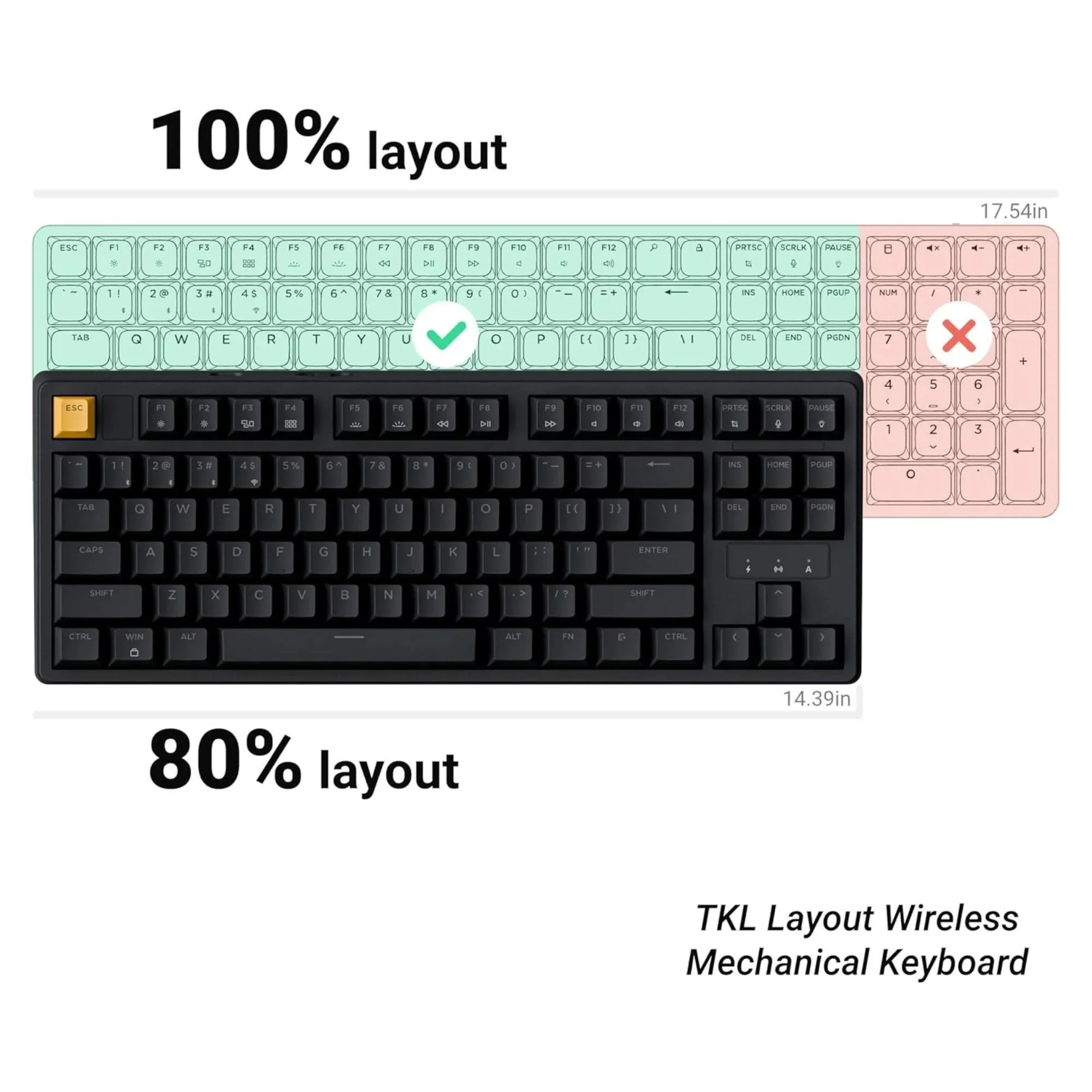 Keychron J4 QMK Hot-Swap Wireless Mechanical Keyboard - Dark Blue (Red Switch) - Image 9