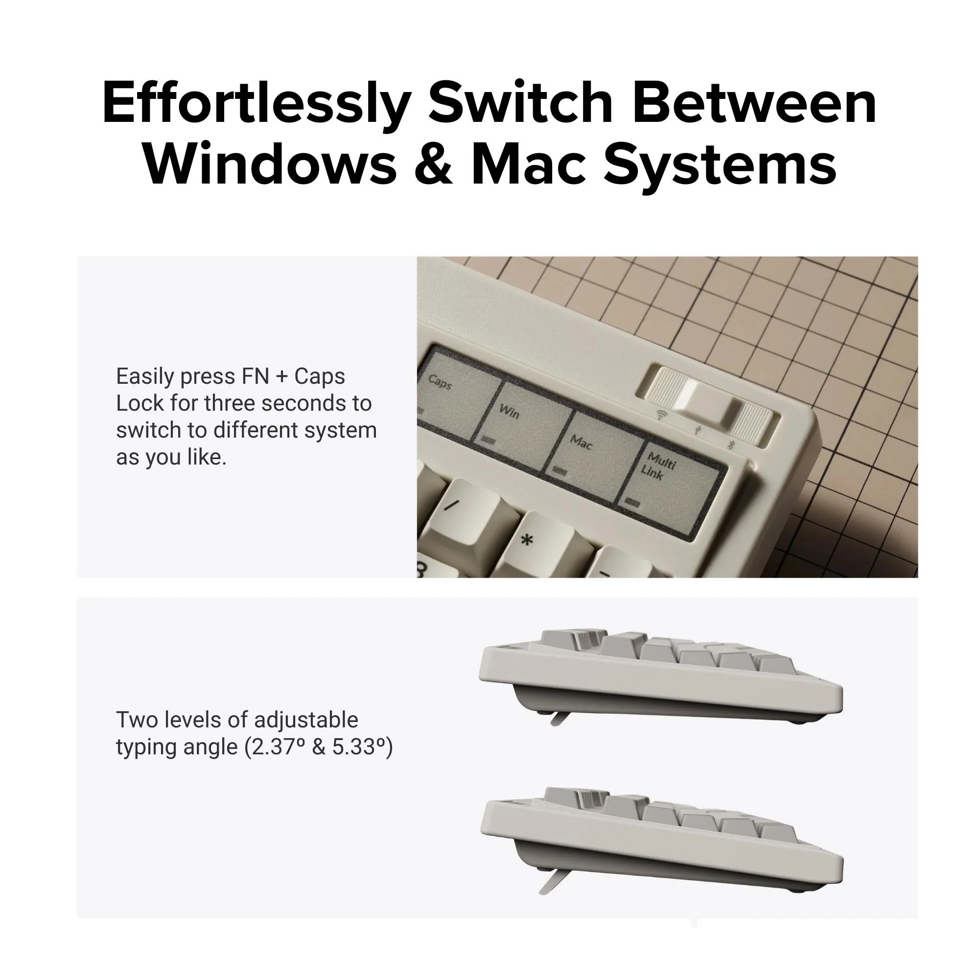 Keychron R6 Full Size Retro Hot-Swap Wireless Mechanical Keyboard (Brown Switch) - Image 4