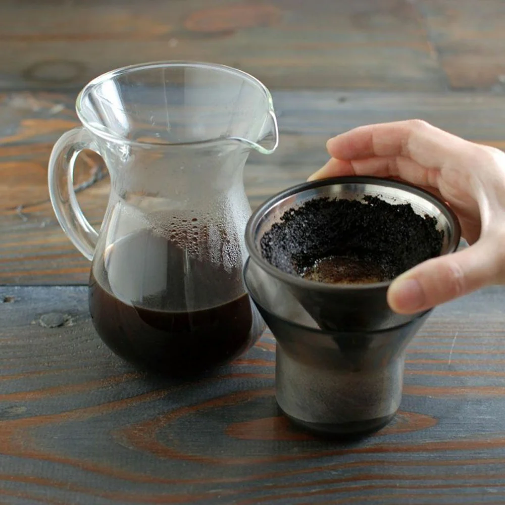 Kinto SCS-02 Coffee Glass Carafe 3-Piece Set 600ml with S/S Filter Holder - Image 2