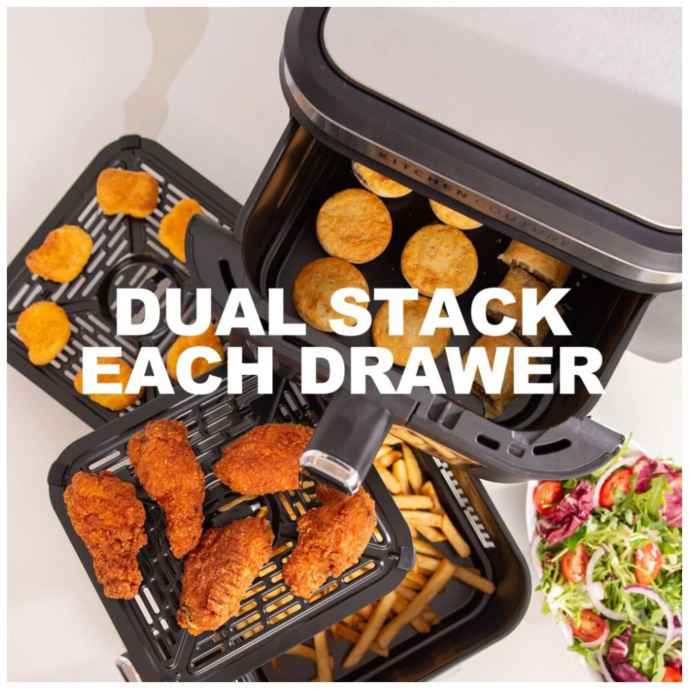 Kitchen Couture Dual Drawer Vertex Air Fryer 11L - Image 4