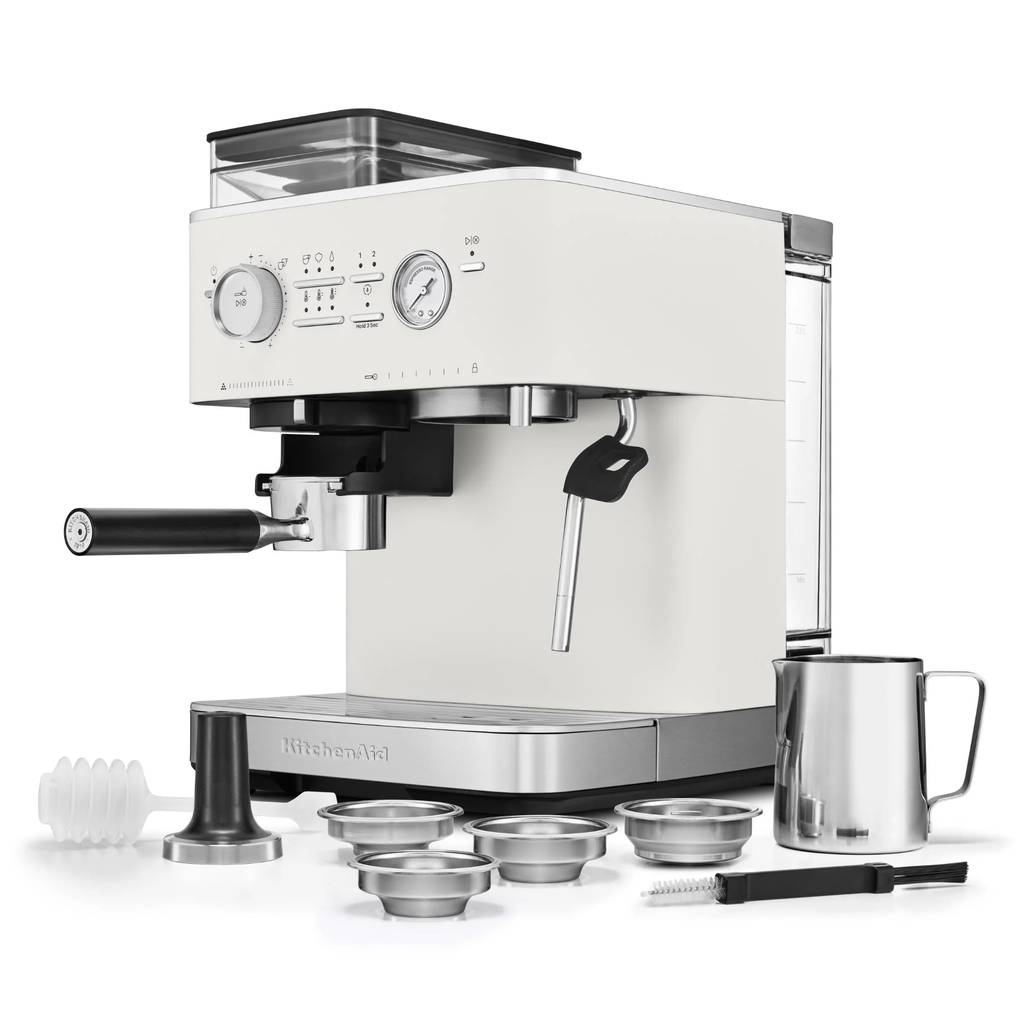 KitchenAid KES6551 Semi Automatic Espresso Machine with Burr Grinder (Porcelain) - Image 2